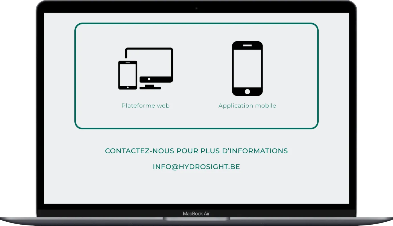 La présentation des données suivies sur le site HydroSight