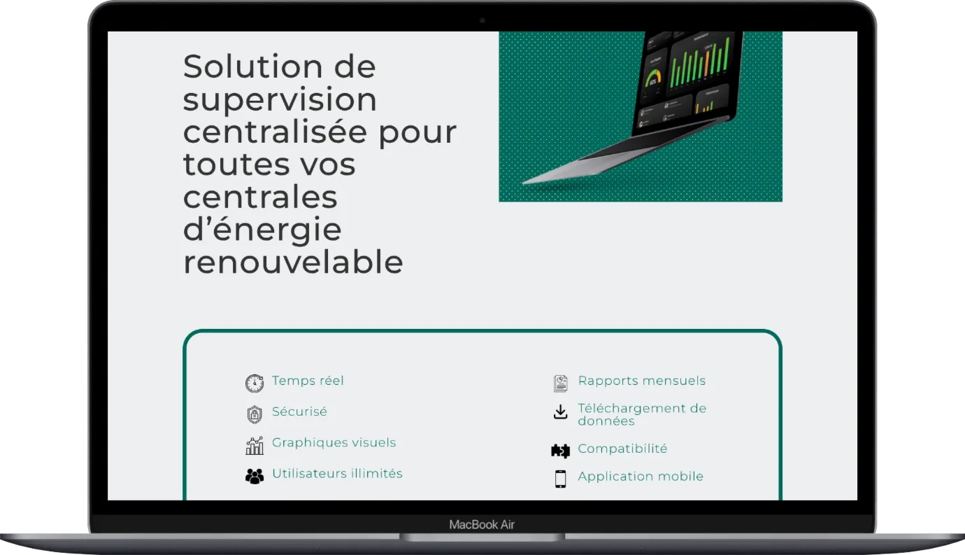 La page du site HydroSight sur ordinateur portable