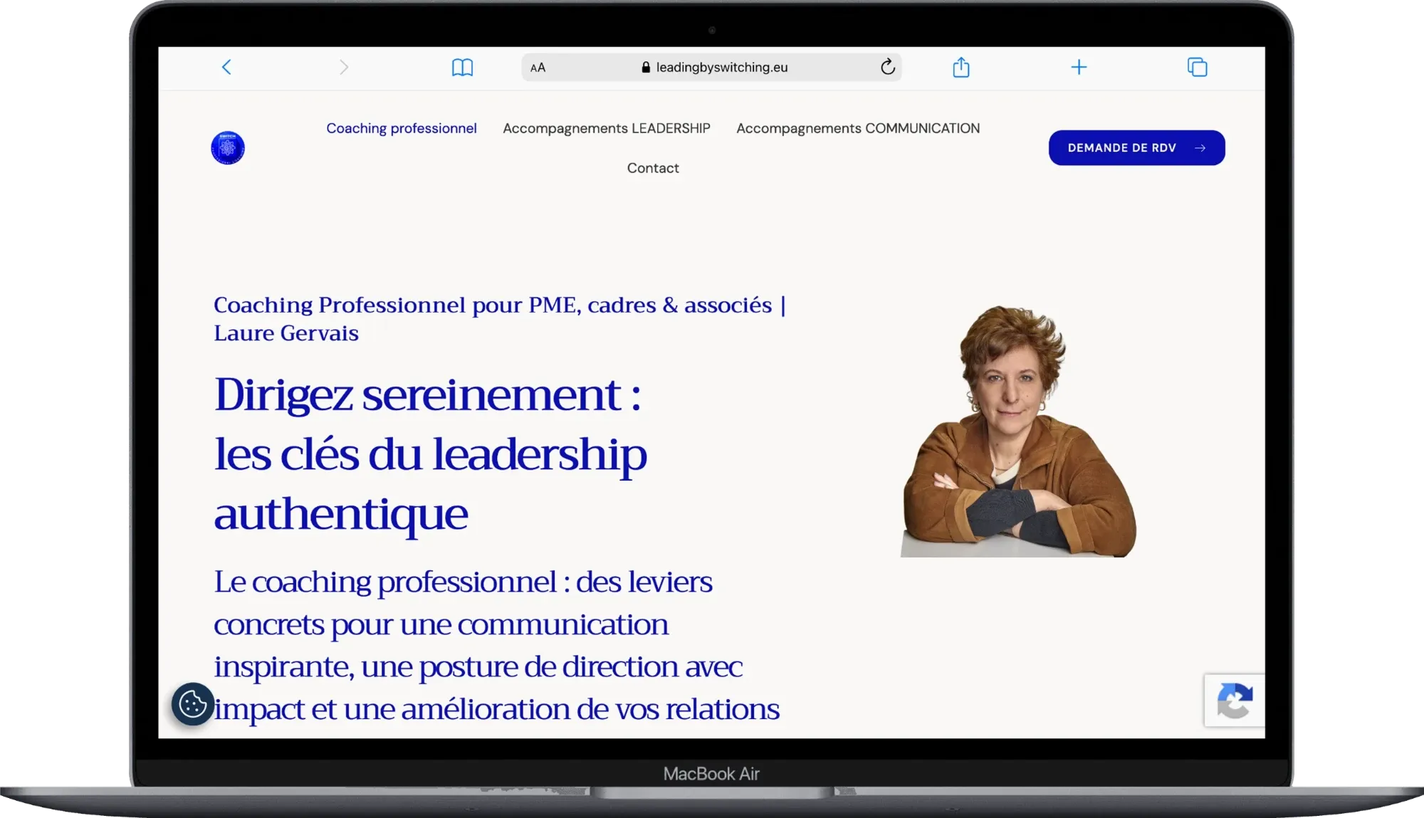 Page d’accueil du site Leading by Switching, coaching professionnel de Laure Gervais