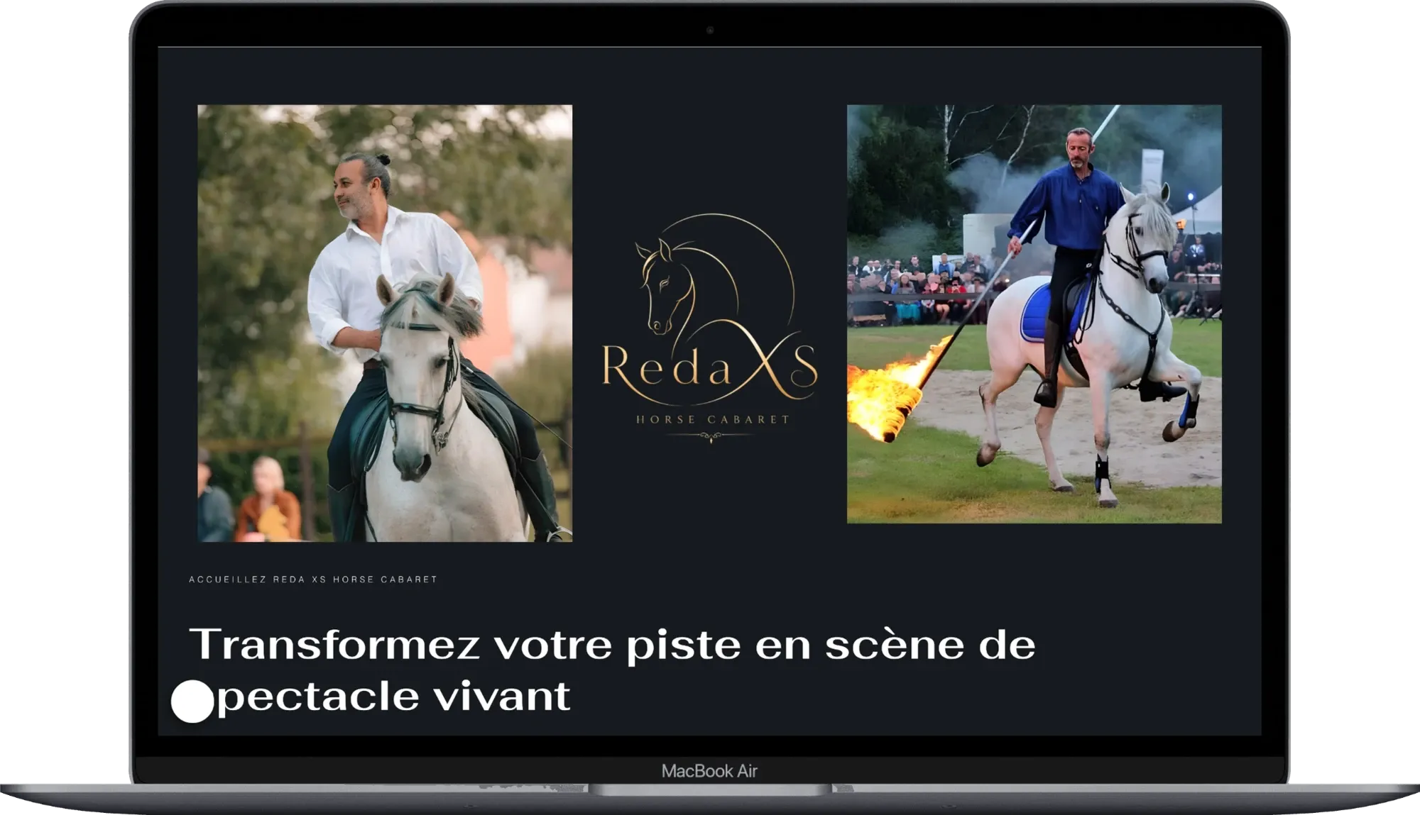La page Partenariats du site Reda XS, pour les lieux qui accueillent le spectacle