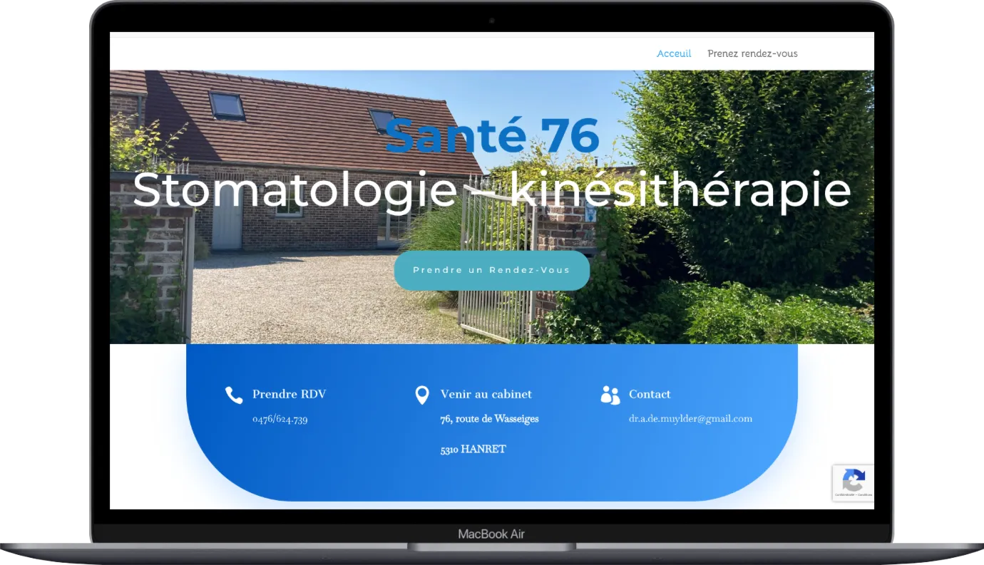 La présentation des praticiens sur le site Santé76